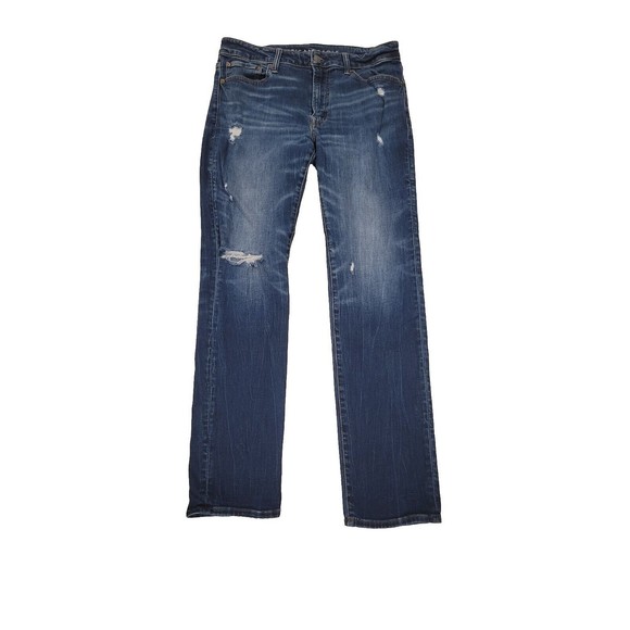 AE/American Eagle Cozy Air flex+ Slim Fit Distressed Jeans (Actual 33x31) - Picture 1 of 11